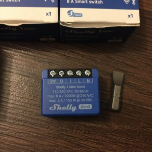 Shelly 1 Mini GEN3 - spínací modul 1x 8A, Wi-Fi, Bluetooth