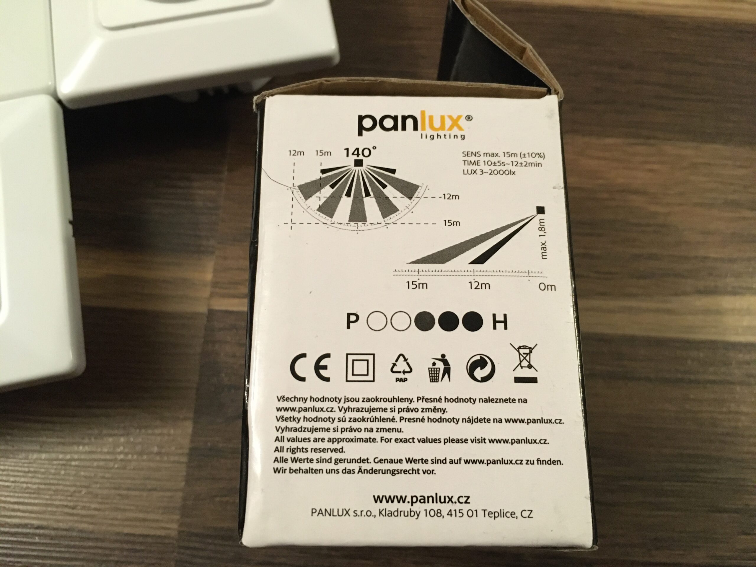 Pohybové čidlo mikrovlné Panlux PN71000006 140° bílá IP20 - Obrázek 5